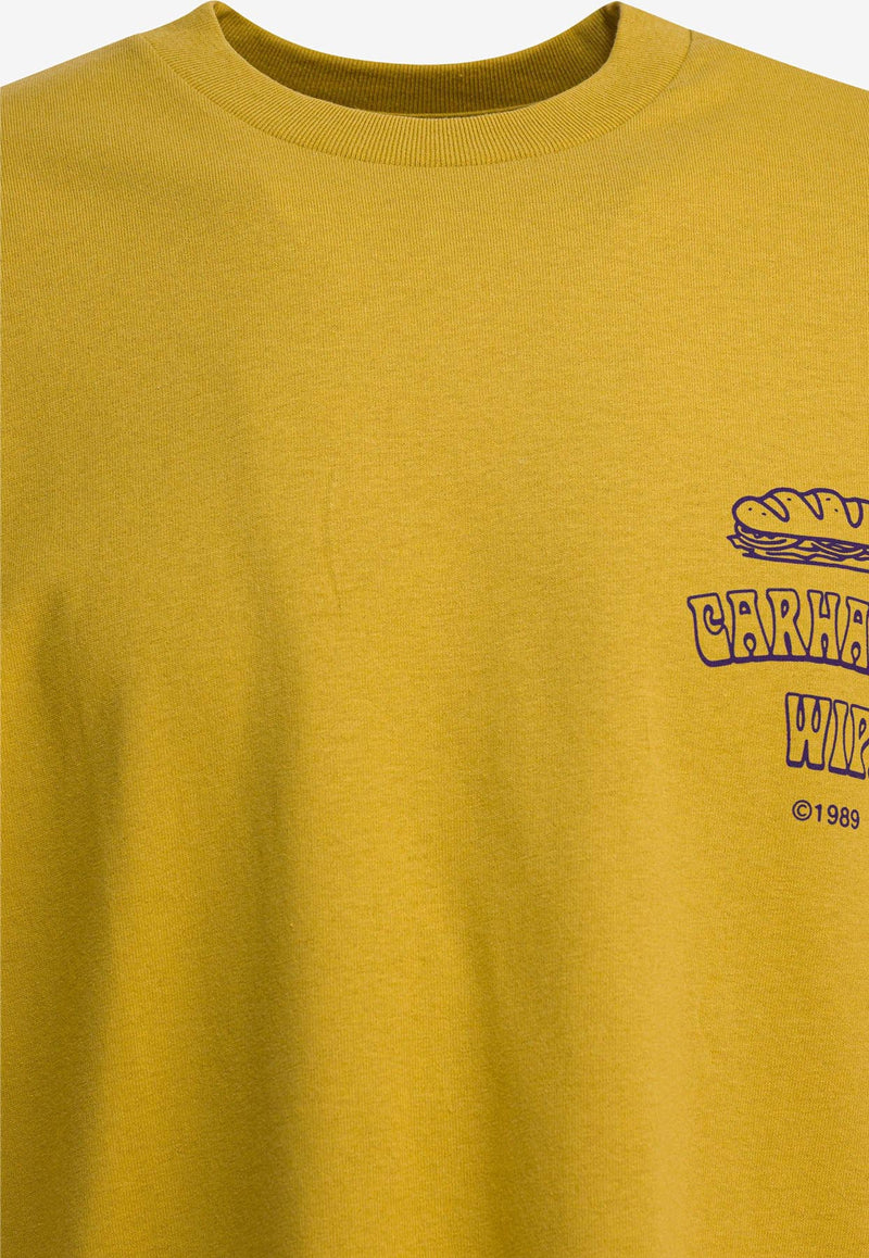 Carhartt Wip Sandwich Printed T-shirt Yellow I03523030AXX.03_82579