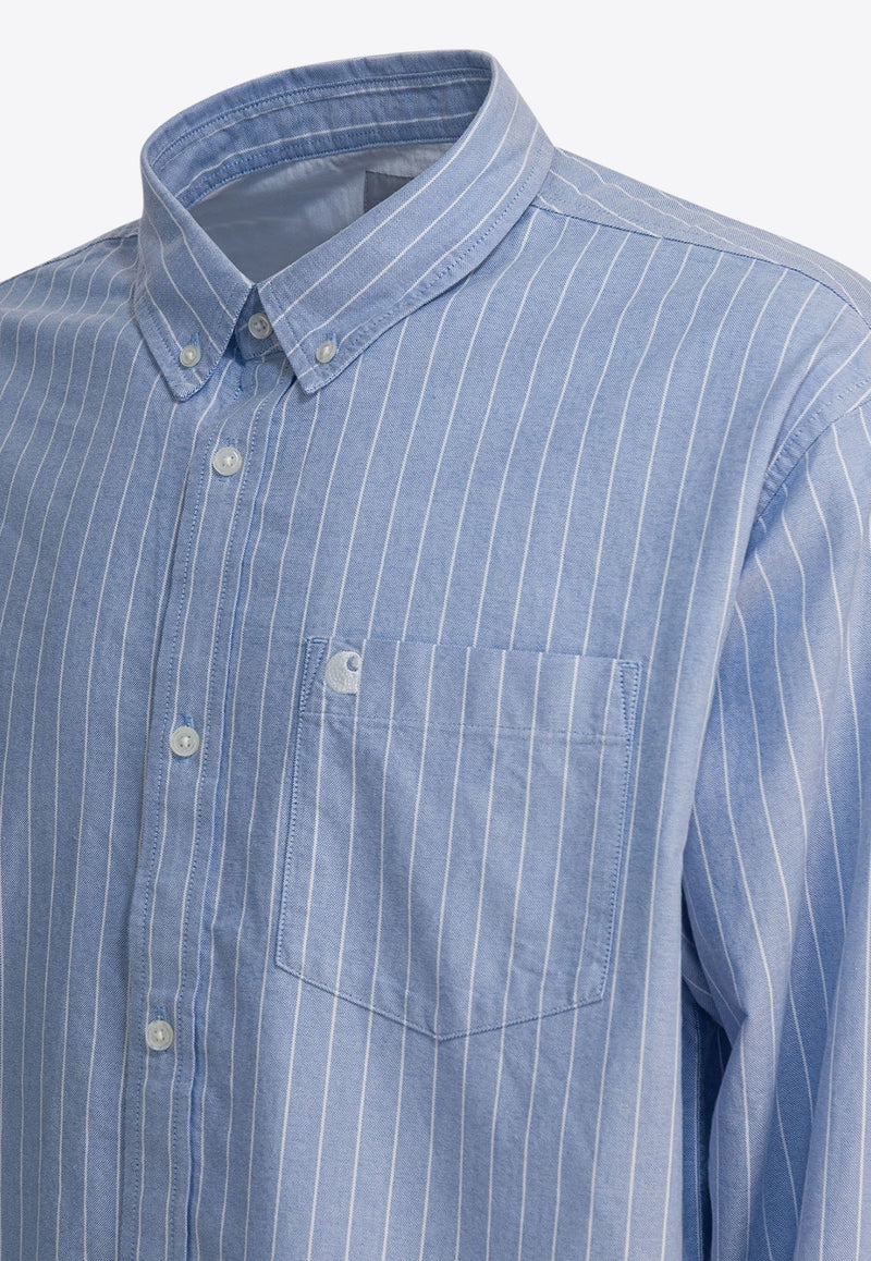Carhartt Wip Cassel Long-Sleeved Stripe Shirt Light Blue I03532735BXX.03_b0573f92-1374-4d57-9b41-272d64bf0445
