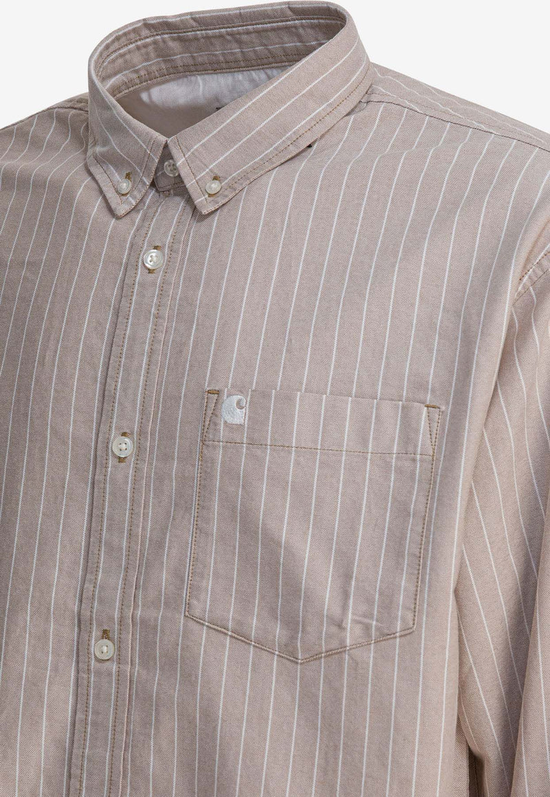 Carhartt Wip Cassel Long-Sleeved Stripe Shirt Beige I03532735EXX.03_3ba37836-e86f-4d63-823c-be9907d933c5