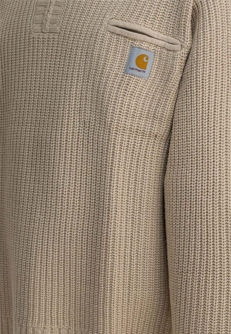 Carhartt Wip Detroit Half-Zip Wool-Blend Sweater Beige I0353982LPXX.03_7873f94e-3444-440b-9489-5b1b411895f8