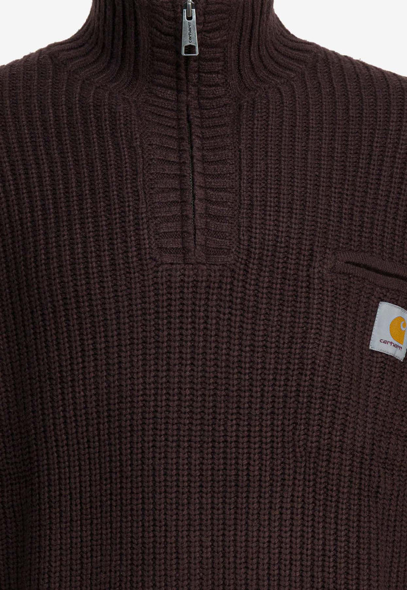 Carhartt Wip Detroit Half-Zip Wool-Blend Sweater Brown I03539833HXX.03_f4721d6f-de7c-4304-b7dc-2dc9fb9f2bfb