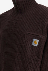 Carhartt Wip Detroit Half-Zip Wool-Blend Sweater Brown I03539833HXX.03_f4721d6f-de7c-4304-b7dc-2dc9fb9f2bfb