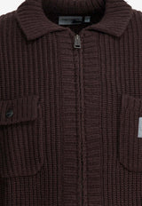 Carhartt Wip Chore Wool-Blend Knit Cardigan Brown I03539933HXX.03_489494e4-5e9f-4005-93d1-805ea632f863