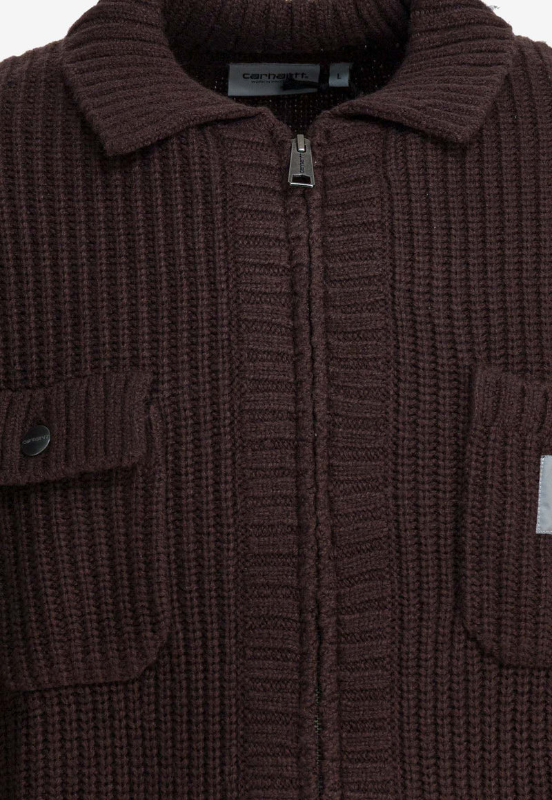 Carhartt Wip Chore Wool-Blend Knit Cardigan Brown I03539933HXX.03_489494e4-5e9f-4005-93d1-805ea632f863