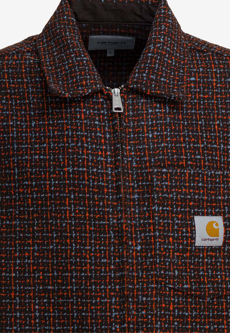 Carhartt Wip Bellamy Zip-Up Tweed Overshirt Brown I03542234SXX.03_a12b1859-277d-44f5-a477-d4f3c7a3f96c