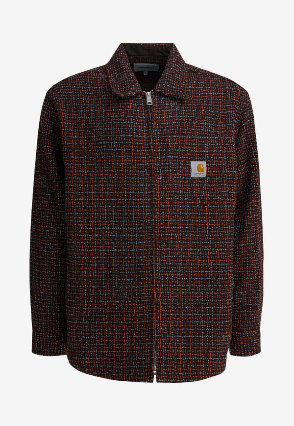 Carhartt Wip Bellamy Zip-Up Tweed Overshirt Brown I03542234SXX.03_a12b1859-277d-44f5-a477-d4f3c7a3f96c