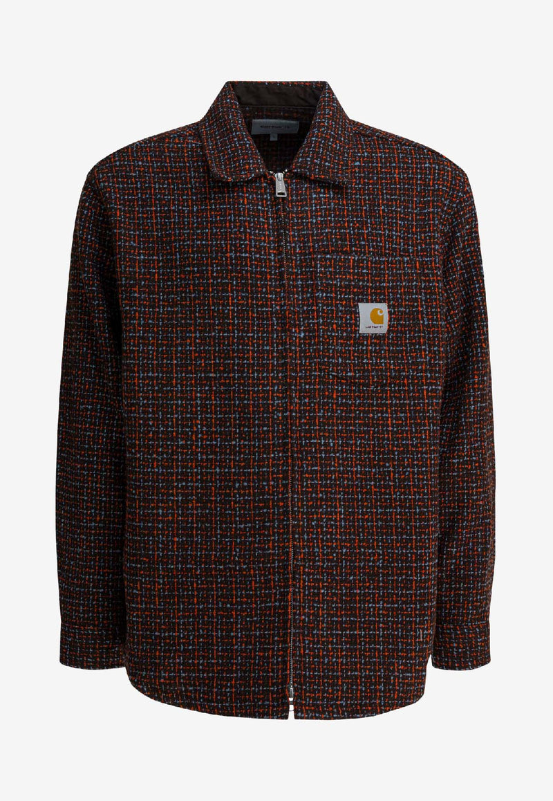 Carhartt Wip Bellamy Zip-Up Tweed Overshirt Brown I03542234SXX.03_a12b1859-277d-44f5-a477-d4f3c7a3f96c