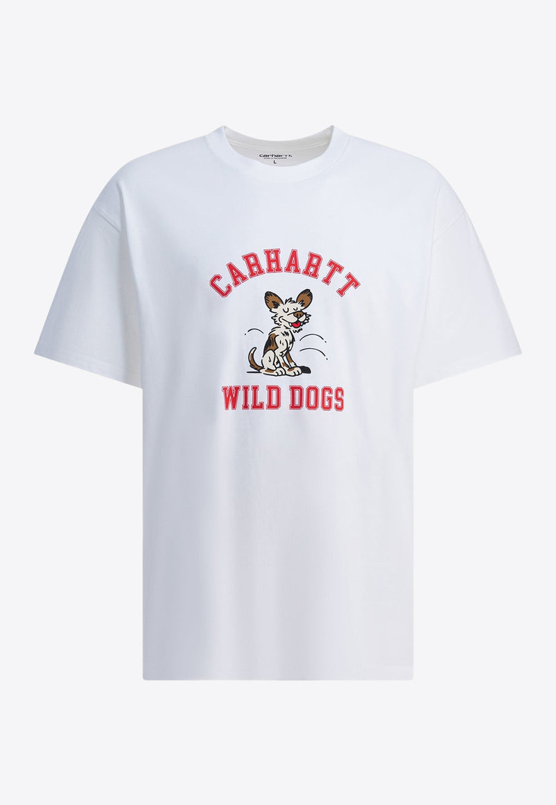 Carhartt Wip Wild Dog Printed T-shirt White I03545002XX.03_9f4dbad9-362a-4cda-b1b1-82fa0f547c68