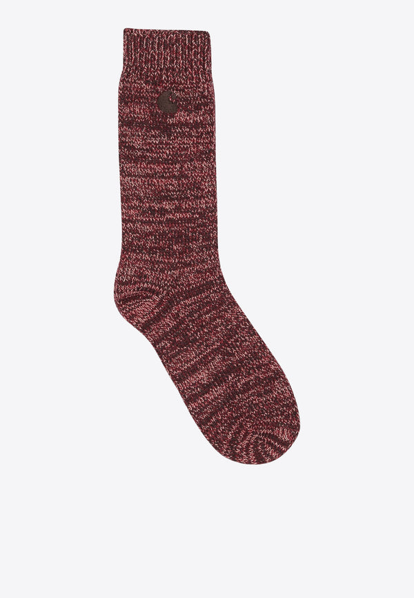 Carhartt Wip Tony Ribbed Socks Maroon I0354783GTXX.06_adf33b98-e5dd-4052-82bd-a5c95e0cf548