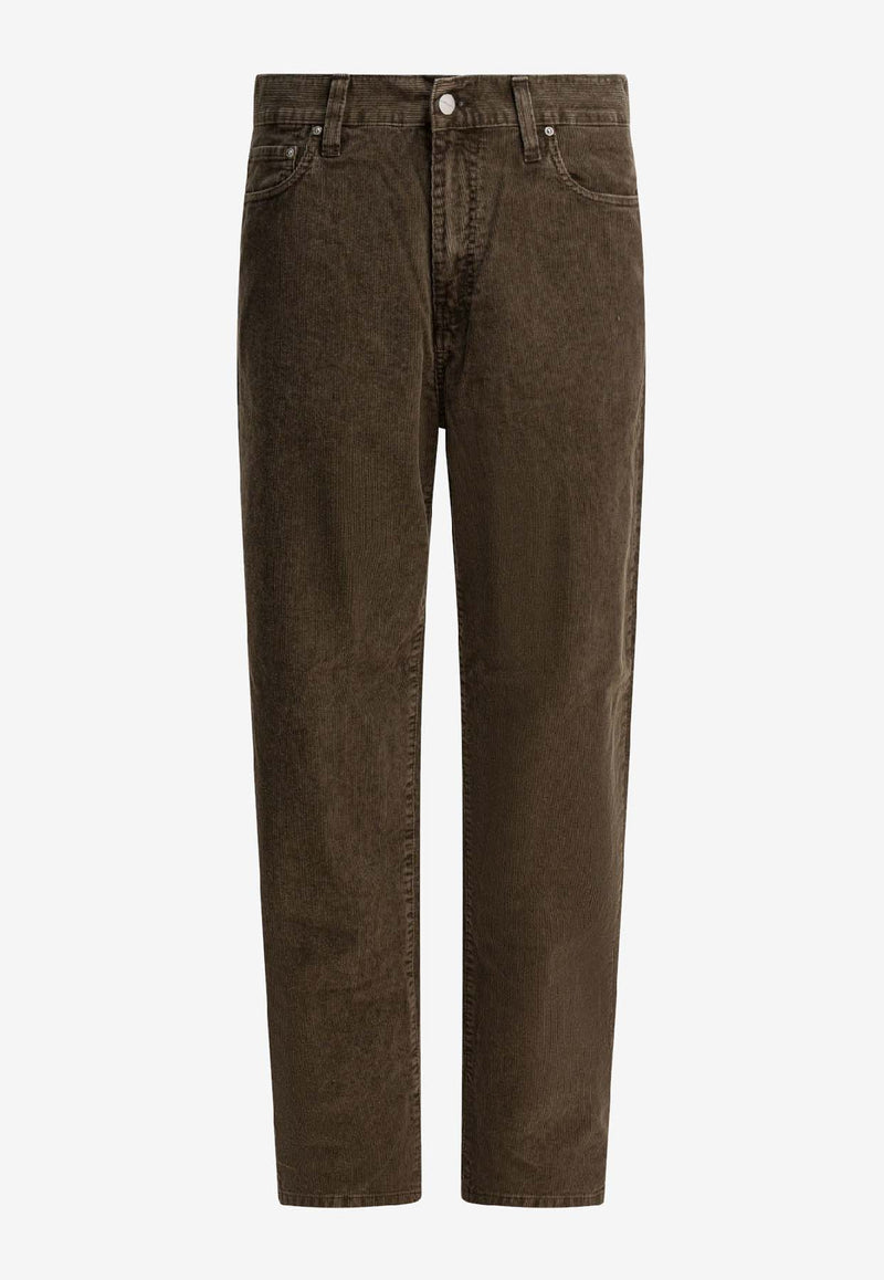 Carhartt Wip Aaron Straight-Leg Velvet Pants Brown I0356892ZW0F.00_2ed1f23c-98e3-48c5-9f27-d4a2b1a564ab