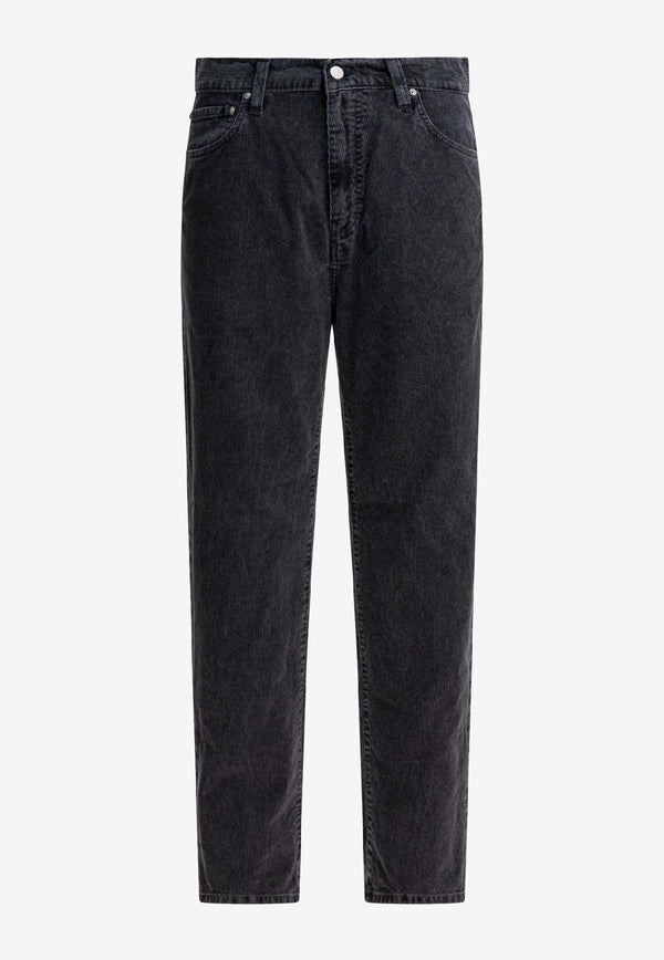 Carhartt Wip Aaron Straight-Leg Velvet Pants Black I035689890F.00_0fce046f-520f-4285-aa49-2a4625f1ed25