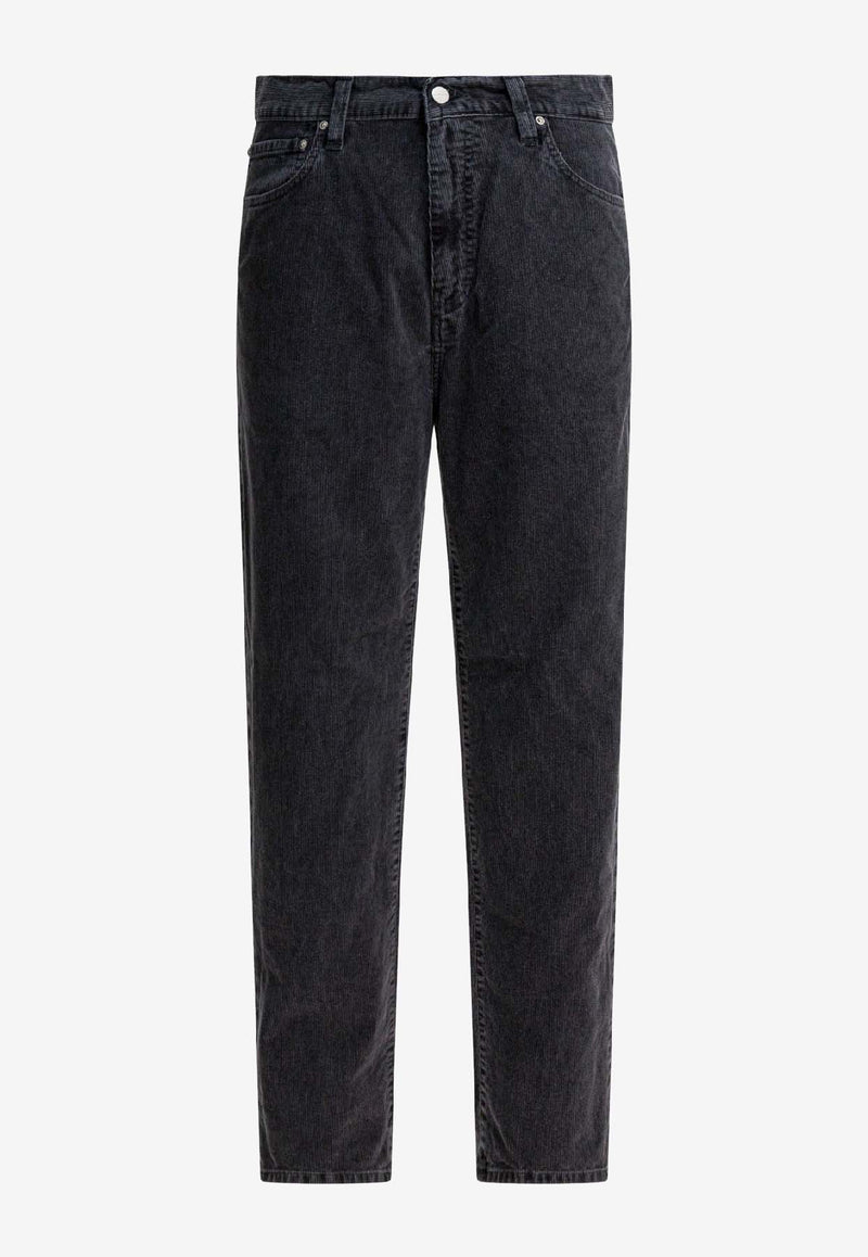 Carhartt Wip Aaron Straight-Leg Velvet Pants Black I035689890F.00_0fce046f-520f-4285-aa49-2a4625f1ed25