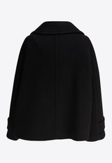 Chloé Oversized Short Wool Coat Black CH25AMA96952001_82006