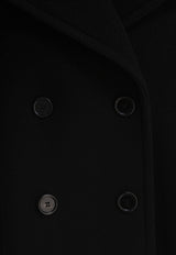 Chloé Oversized Short Wool Coat Black CH25AMA96952001_82006