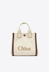 Chloé Small Carry Tote Bag in Raffia-Effect Beige CH25US911P1924P_82422