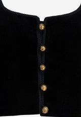 Chloé Spencer Velvet Cropped Jacket Black CH25WVE34091001_575057dc-2b60-4ca7-bece-6842c196781a