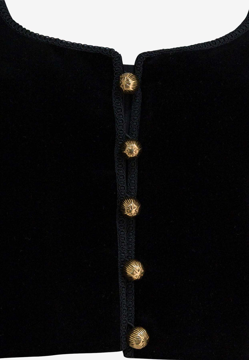 Chloé Spencer Velvet Cropped Jacket Black CH25WVE34091001_575057dc-2b60-4ca7-bece-6842c196781a