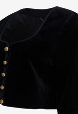 Chloé Spencer Velvet Cropped Jacket Black CH25WVE34091001_575057dc-2b60-4ca7-bece-6842c196781a