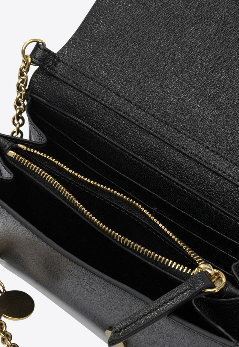 Chloé Spin Leather Clutch Bag Black CHC25SP495O37001_82218