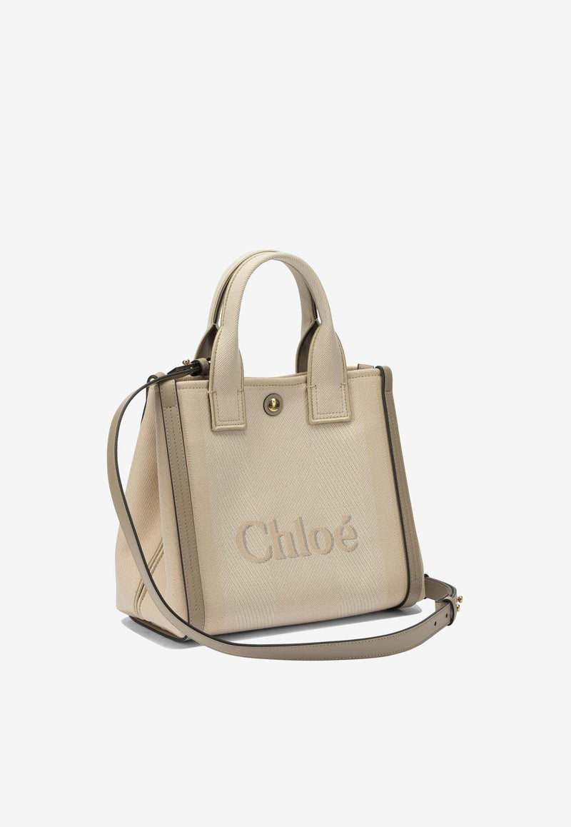 Chloé Carry Canvas Tote Bag  Beige CHC25SS911O6526Y_5fcdec11-2a52-42ba-9fda-549915ddf450