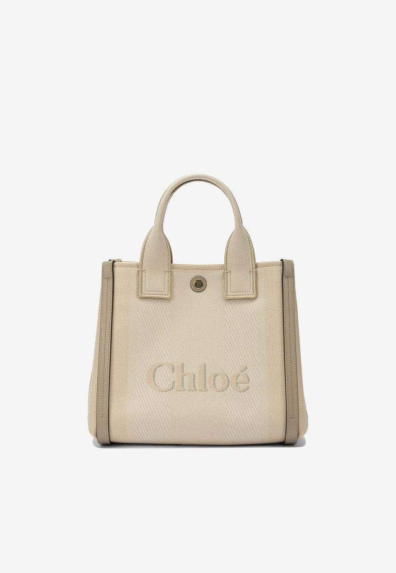 Chloé Carry Canvas Tote Bag  Beige CHC25SS911O6526Y_5fcdec11-2a52-42ba-9fda-549915ddf450