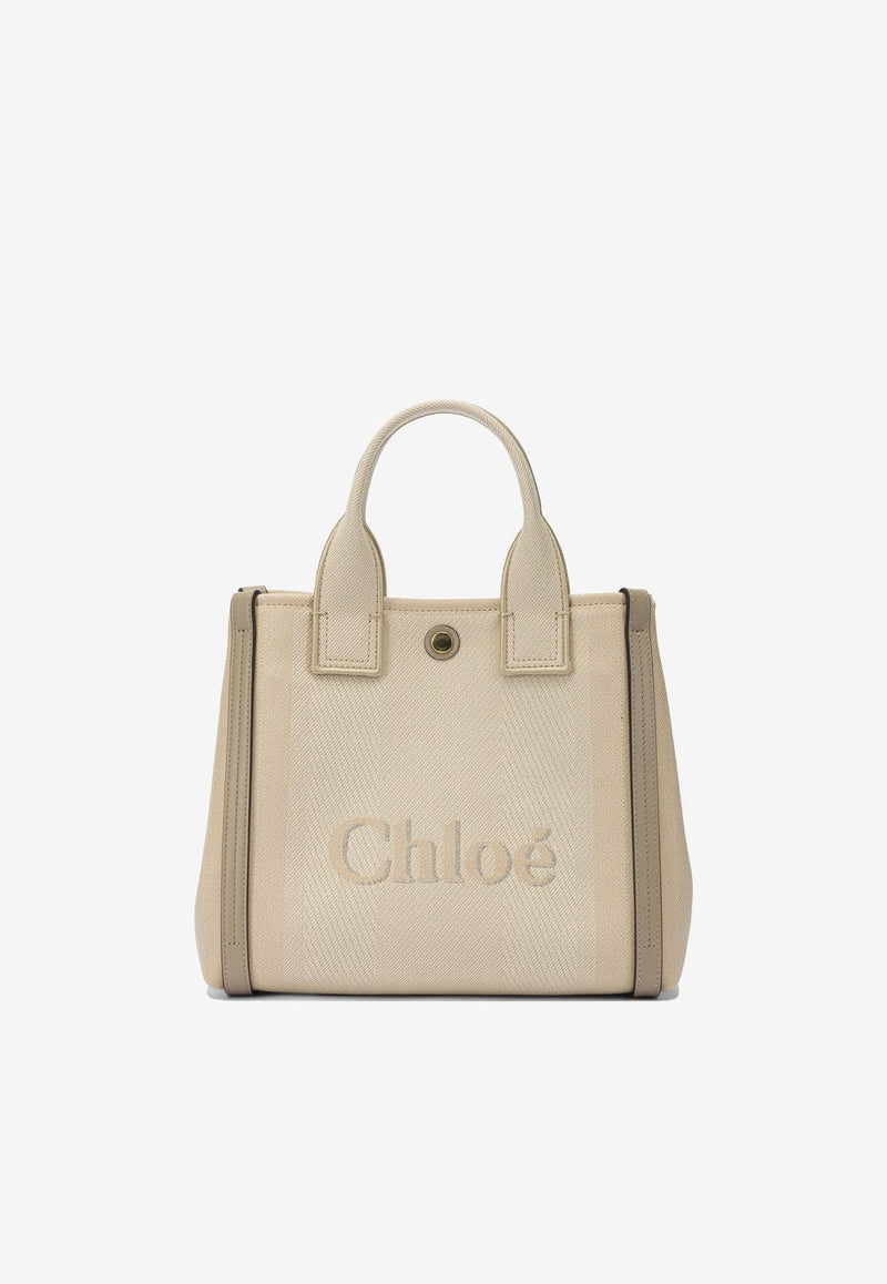 Chloé Carry Canvas Tote Bag  Beige CHC25SS911O6526Y_5fcdec11-2a52-42ba-9fda-549915ddf450