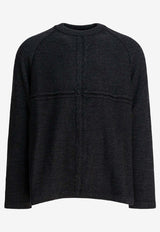 Comme Des Garçons Homme Plus Wool Crewneck Sweater Gray HP-N006-W252 TOP GREY_20371220-e147-4c3c-a464-e51747bc6a8a