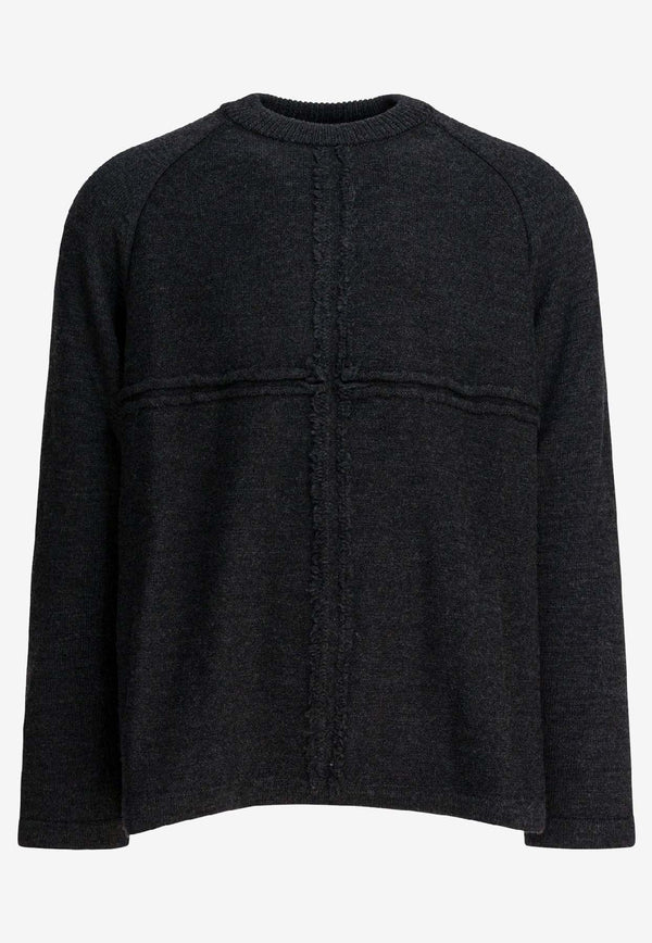 Comme Des Garçons Homme Plus Wool Crewneck Sweater Gray HP-N006-W252 TOP GREY_20371220-e147-4c3c-a464-e51747bc6a8a