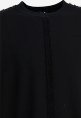 Comme Des Garçons Homme Plus Crewneck Sweatshirt with Frayed-Lines Black HP-T014-W251 BLACK_cc158684-ce81-43a4-bbb9-af2bbdcc54de