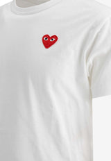 Comme Des Garçons Play Heart Logo Patch T-shirt White AX-T108-0512 WHITE_37fbef0f-834e-48a4-bb01-ca118ceadaaf