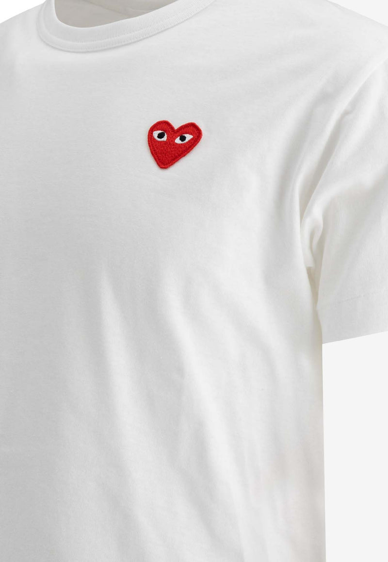 Comme Des Garçons Play Heart Logo Patch T-shirt White AX-T108-0512 WHITE_37fbef0f-834e-48a4-bb01-ca118ceadaaf