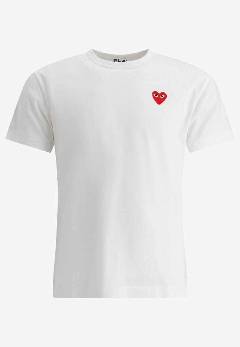 Comme Des Garçons Play Heart Logo Patch T-shirt White AX-T108-0512 WHITE_37fbef0f-834e-48a4-bb01-ca118ceadaaf