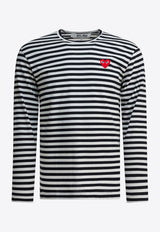 Comme Des Garçons Play Striped Long-Sleeved T-shirt Monochrome AX-T164-0511 BLACK_807acd60-6d01-462e-98d4-542641a8a7f3
