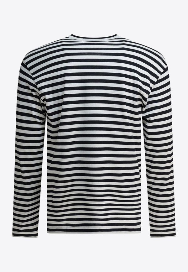 Comme Des Garçons Play Striped Long-Sleeved T-shirt Monochrome AX-T164-0511 BLACK_807acd60-6d01-462e-98d4-542641a8a7f3