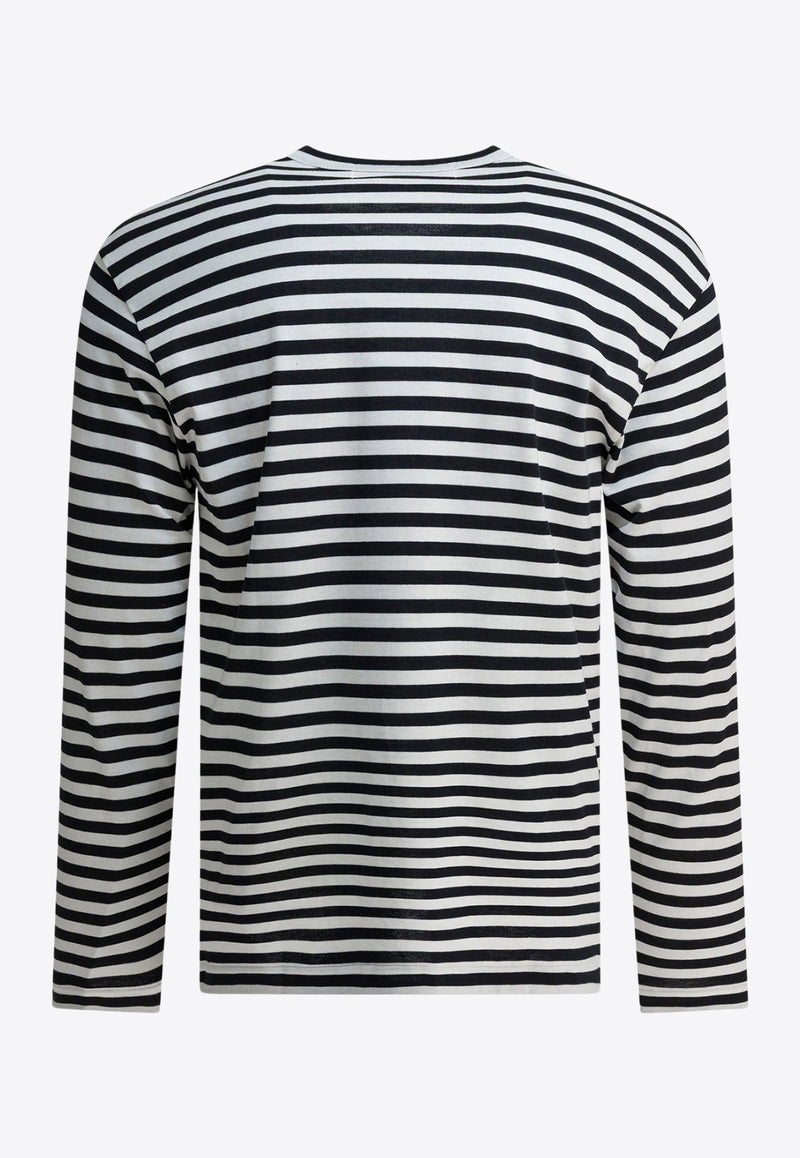 Comme Des Garçons Play Striped Long-Sleeved T-shirt Monochrome AX-T164-0511 BLACK_807acd60-6d01-462e-98d4-542641a8a7f3