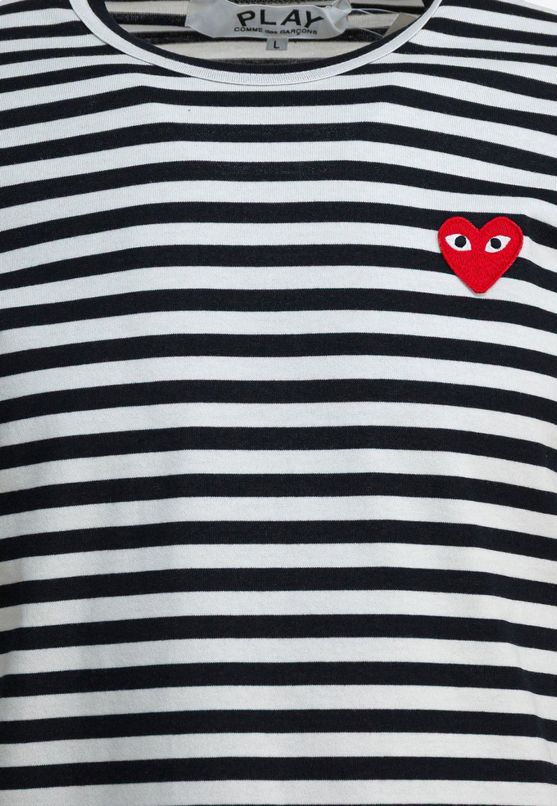 Comme Des Garçons Play Striped Long-Sleeved T-shirt Monochrome AX-T164-0511 BLACK_807acd60-6d01-462e-98d4-542641a8a7f3