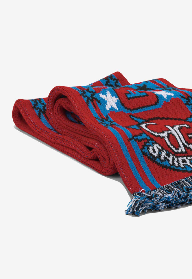 Comme Des Garçons Shirt Logo Jacquard Fringed Scarf Multicolor FP-K401-W251 RED/BLUE_2a2bb2aa-f06f-48e8-8298-cf9e960da797