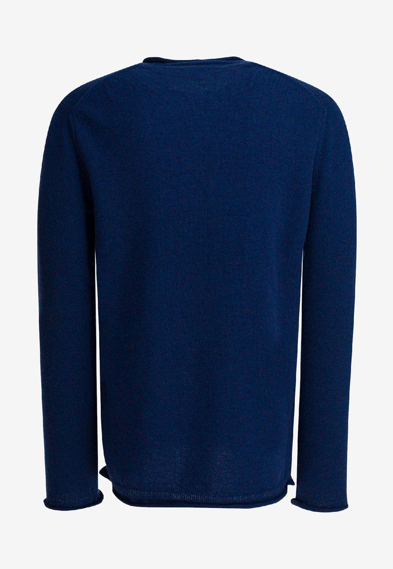 Comme Des Garçons Shirt Wool Crewneck Sweater Blue FP-N007-W251 BLUE_24b7d54a-cd3e-4bd6-8423-74ae64449efe