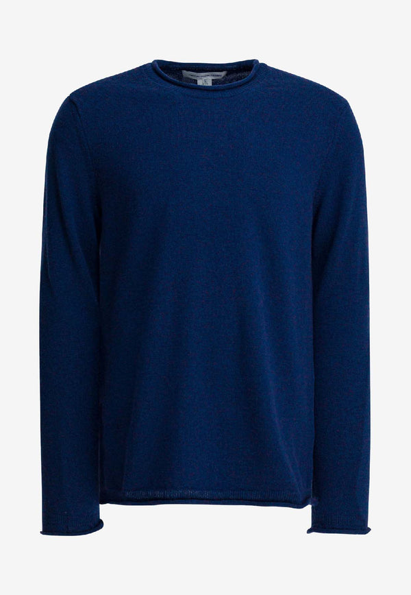 Comme Des Garçons Shirt Wool Crewneck Sweater Blue FP-N007-W251 BLUE_24b7d54a-cd3e-4bd6-8423-74ae64449efe