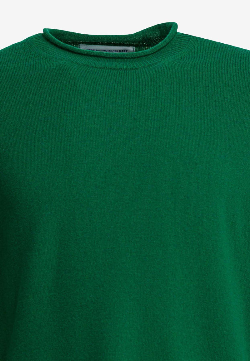 Comme Des Garçons Shirt Wool Crewneck Sweater Green FP-N007-W252 GREEN_712e7b77-8e5d-4794-90ee-1e1b0c59ab93