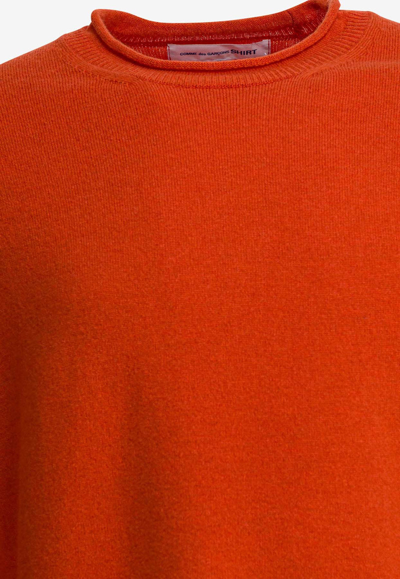 Comme Des Garçons Shirt Wool Crewneck Sweater Orange FP-N007-W255 ORANGE_425c7890-8748-4da4-b9f2-a19559905f05