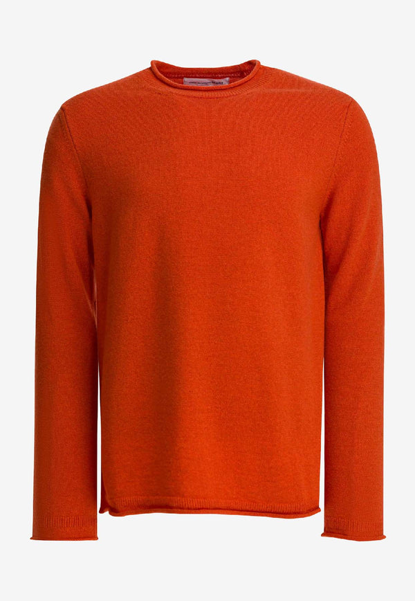 Comme Des Garçons Shirt Wool Crewneck Sweater Orange FP-N007-W255 ORANGE_425c7890-8748-4da4-b9f2-a19559905f05