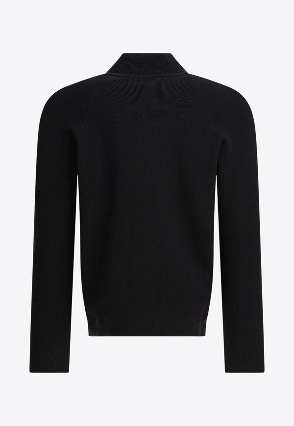 C.P. Company Zipper Wool-Blend Cardigan  Black 19CLKN028A110427A999_2fd6661a-604e-471a-83e8-51334a6a26c7