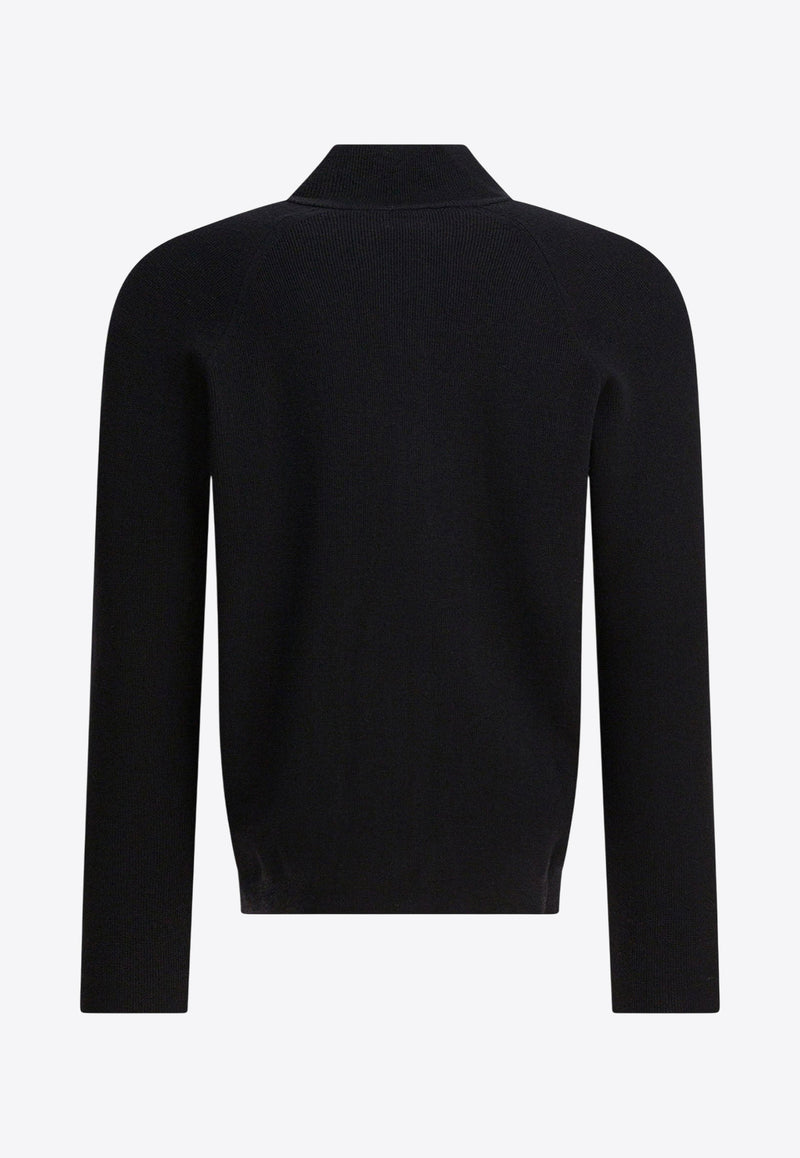 C.P. Company Zipper Wool-Blend Cardigan  Black 19CLKN028A110427A999_2fd6661a-604e-471a-83e8-51334a6a26c7