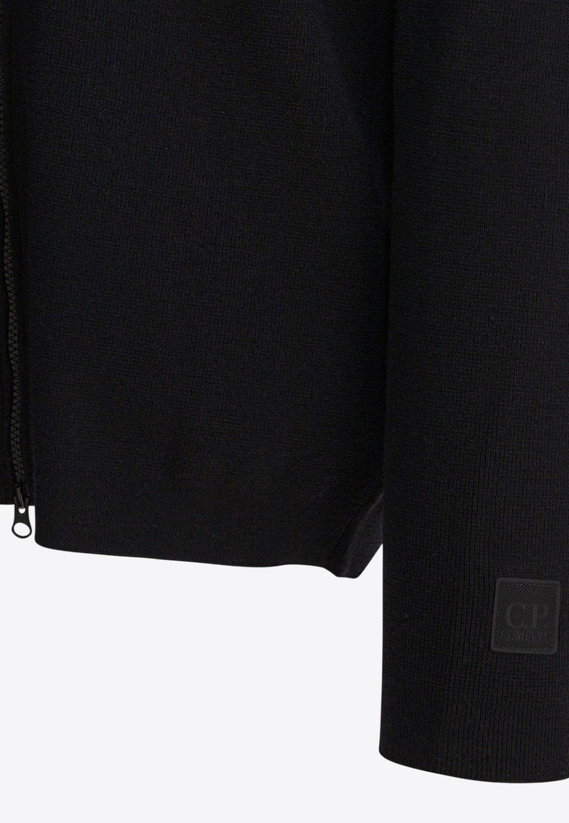 C.P. Company Zipper Wool-Blend Cardigan  Black 19CLKN028A110427A999_2fd6661a-604e-471a-83e8-51334a6a26c7