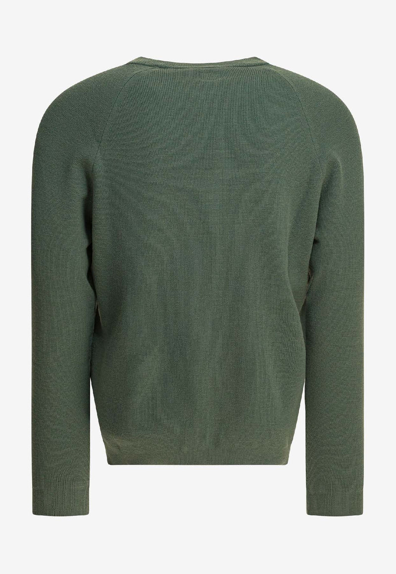 C.P. Company Wool-Blend Crewneck Sweater Green 19CLKN029A110427A619_f622fff2-32f2-4985-9426-ef7f293b9117