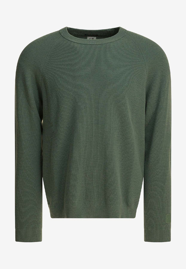 C.P. Company Wool-Blend Crewneck Sweater Green 19CLKN029A110427A619_f622fff2-32f2-4985-9426-ef7f293b9117