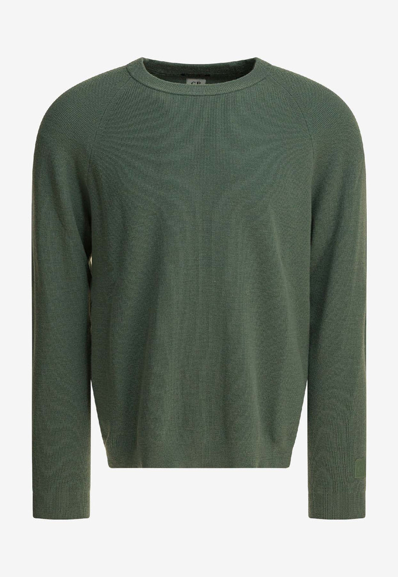 C.P. Company Wool-Blend Crewneck Sweater Green 19CLKN029A110427A619_f622fff2-32f2-4985-9426-ef7f293b9117