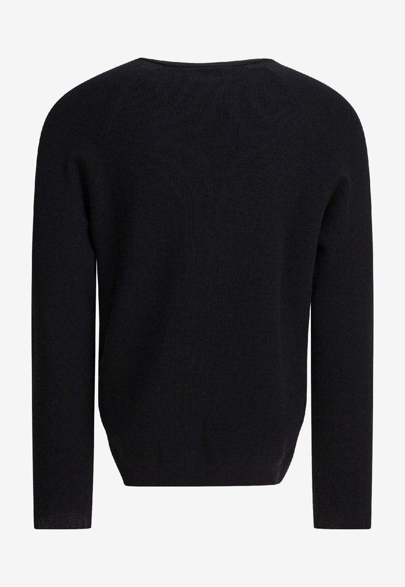C.P. Company Wool-Blend Crewneck Sweater Black 19CLKN029A110427A999_85d3b61b-0966-4a00-8a73-b1ff7e4574e4