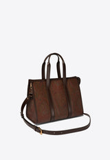 Etro Arnica Paisley Jacquard Top Handle Bag Brown WP1A0010AA001M0019_82307